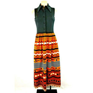 70s Maxi Festival Dress Prairie Kaftan Dress BOHO